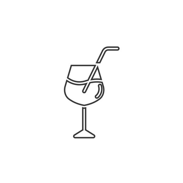 Cocktail Boisson Icône Vectoriel Illustration Design — Image vectorielle