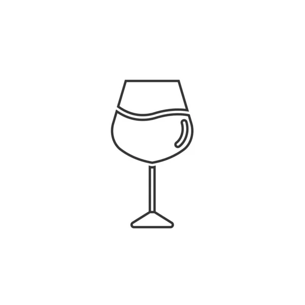 Wein Glas Symbol Vektor Illustration Design — Stockvektor