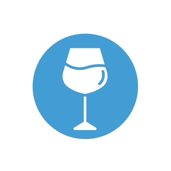 Wein Glas Symbol Vektor Illustration Design — Stockvektor