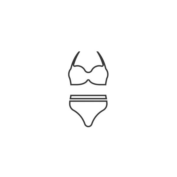 Bikini Ikon Vektor Illustration Design — Stock vektor