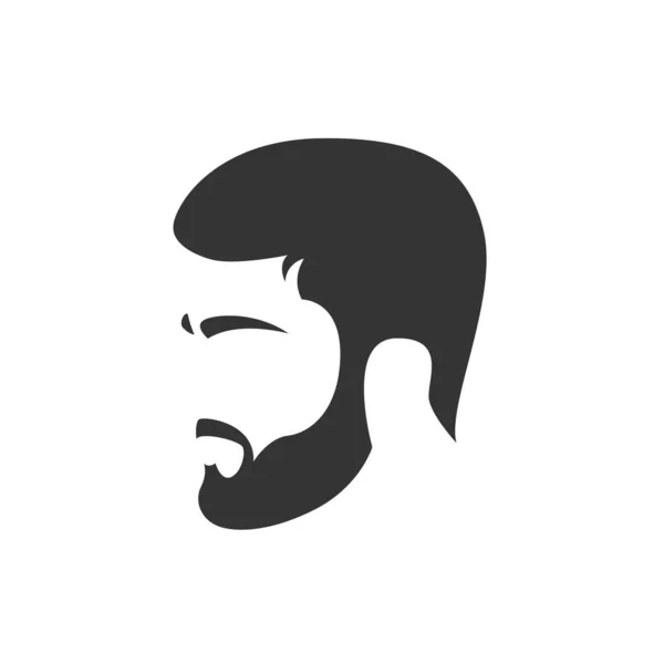 Erkekler sakal ve saç kesimi vektör çizimi tasarımı