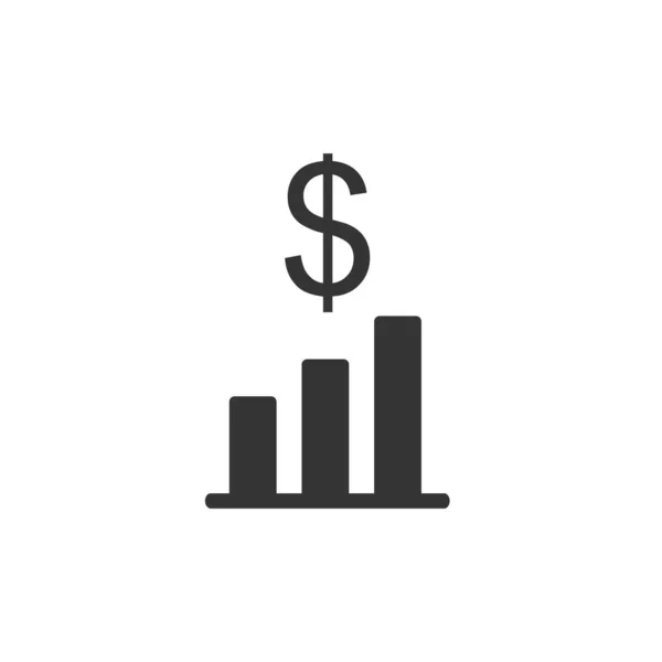 Pénzügyi Grafikon Ikon Vektor Illusztráció Tervezés — Stock Vector
