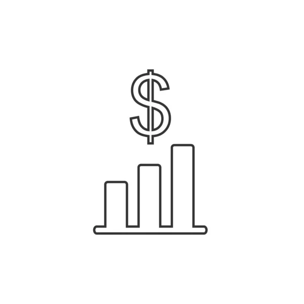 Іконка Фінансового Графа Векторний Дизайн Ілюстрації — стоковий вектор