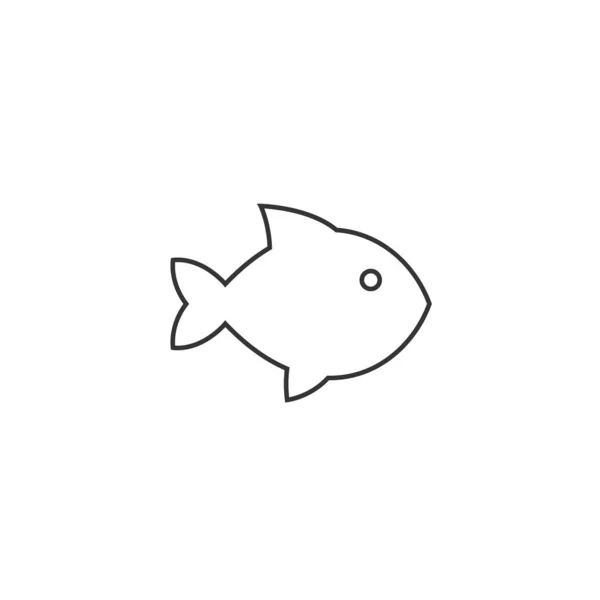 Design Für Fisch Icon Vektor Illustration — Stockvektor