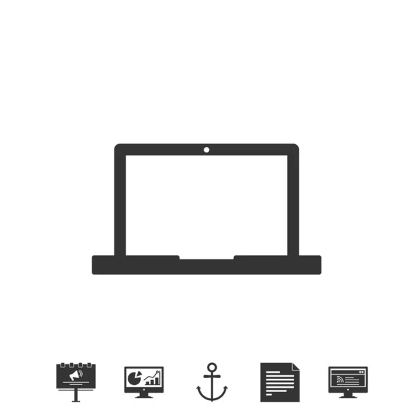 Laptop Ikon Vektor Illustration Design — Stock vektor