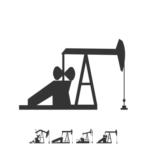 Ikona Wektor Pola Naftowego Ikona Projekt Ilustracji — Wektor stockowy
