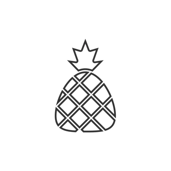 Illustration Vectorielle Icône Ananas — Image vectorielle