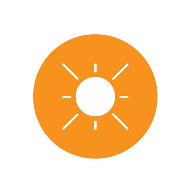 güneş ikonu vektör çizimi tasarımı