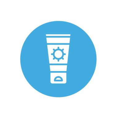 güneş kremi ikon vektör çizimi tasarımı