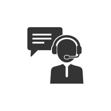 destek merkezi ikon vektör illüstrasyon tasarımı