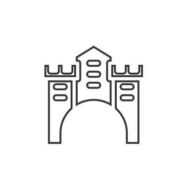 kale ikonu vektör illüstrasyon tasarımı