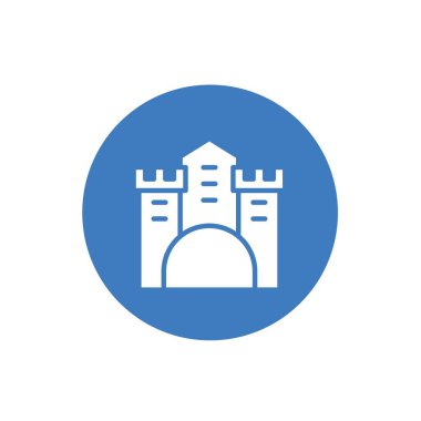 Kum Kalesi ikonu vektör çizimi tasarımı