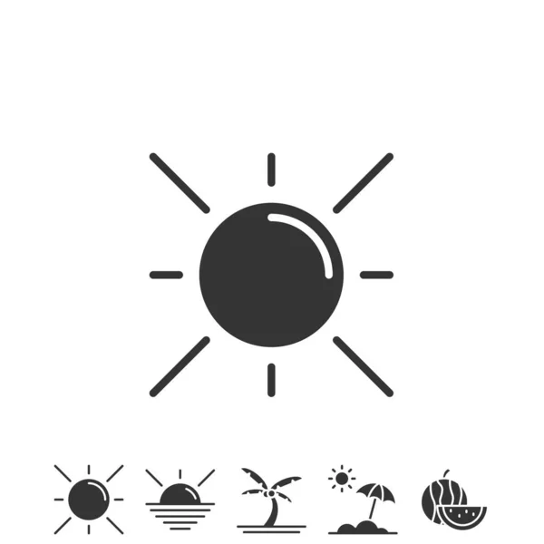 Návrh Vektorové Ilustrace Sluneční Ikony — Stockový vektor