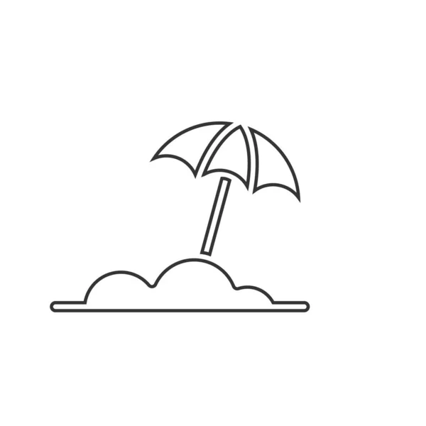Sonnenschirm Symbol Vektor Illustration Design — Stockvektor