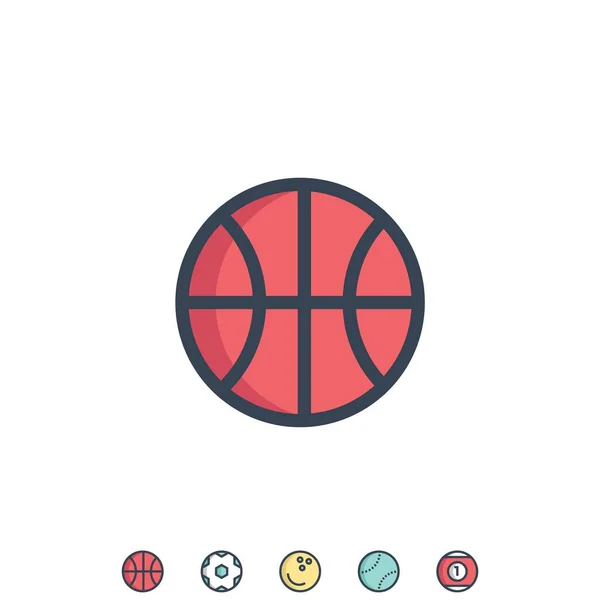 Basketball Ball Ikone Vektor Illustration Design — Stockvektor