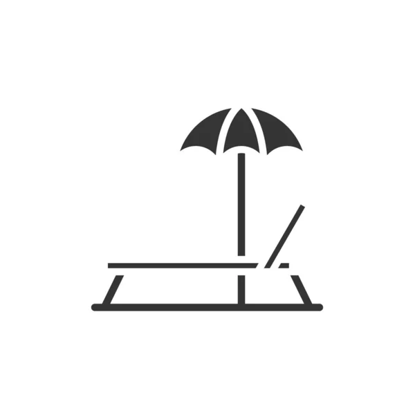 Schwimmstuhl Und Schirm Icon Vektor Illustration Design — Stockvektor