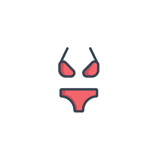 Bikini Ikon Vektor Illustration Design — Stock vektor