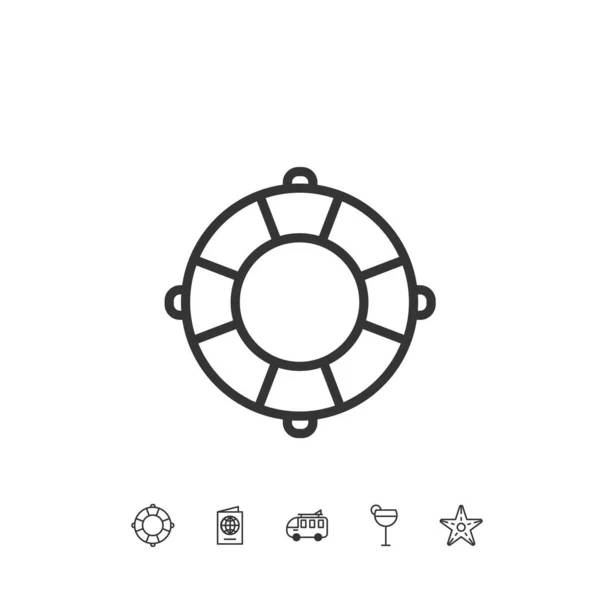 Desain Gambar Vektor Ikon Lifebuoy - Stok Vektor