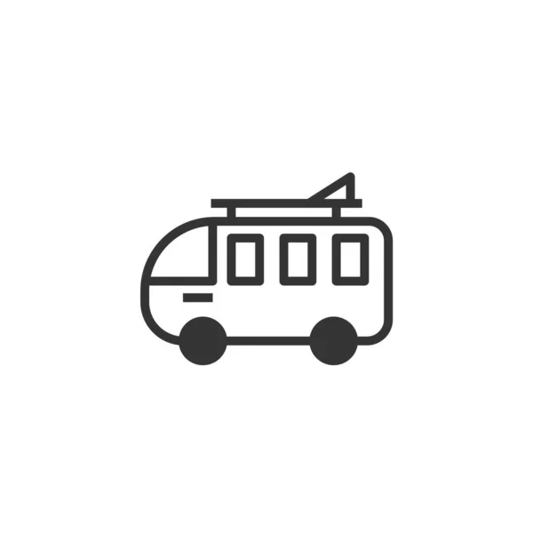 Viaje Icono Autobús Vector Ilustración Diseño — Vector de stock