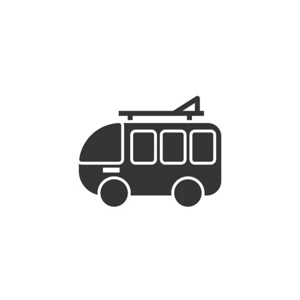 Viaje Icono Autobús Vector Ilustración Diseño — Vector de stock