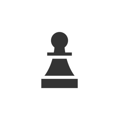 Satranç piyonu ikonu vektör illüstrasyon tasarımı