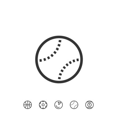 Tenis topu ikonu vektör illüstrasyon tasarımı