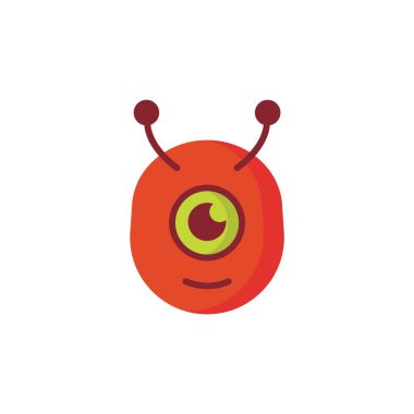 uzaylı simge vektör çizimi tasarımı