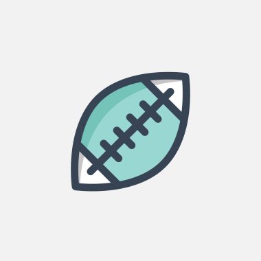 Amerikan futbolu ikonu vektör çizimi