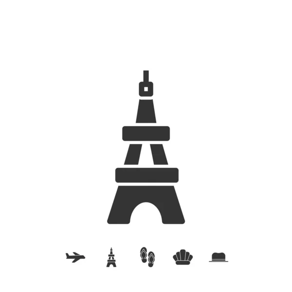 Parijs Toren Pictogram Vector Illustratie Ontwerp — Stockvector