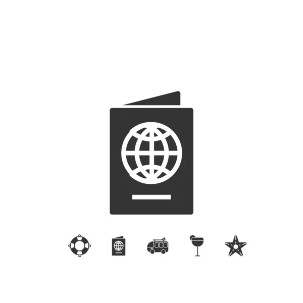 Pasaporte Icono Vector Ilustración Diseño — Archivo Imágenes Vectoriales