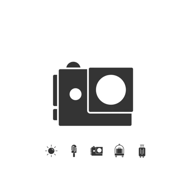 Polaroid Kamera Icon Vektor Illustration Design — Stockvektor