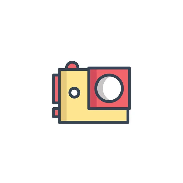 Polaroid Kamera Ikonu Vektör Illüstrasyon Tasarımı — Stok Vektör