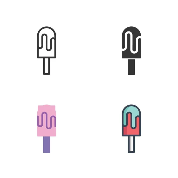 Popsicle Ikon Vektor Illustration Design – Stock-vektor