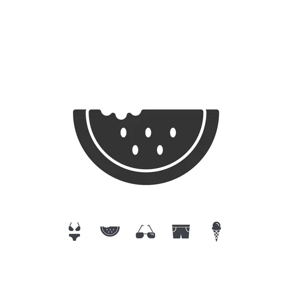 Water Melon Icon Vector Illustration Design — Stock Vector
