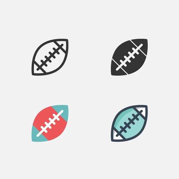 Americano Icono Fútbol Vector Ilustración Diseño — Archivo Imágenes Vectoriales