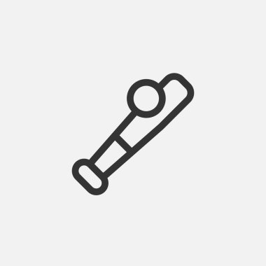 Kriket ama top ikon vektör illüstrasyon tasarımı