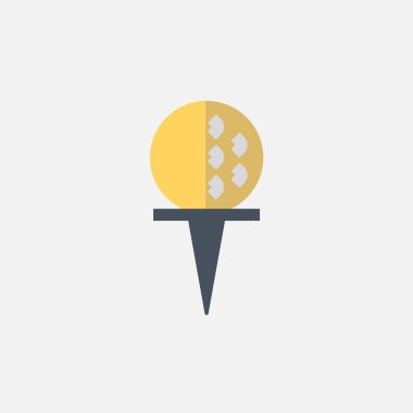 Golf topu ikonu vektör çizimi tasarımı