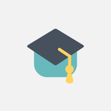 mezuniyet şapka simgesi vektör illüstrasyon tasarımı