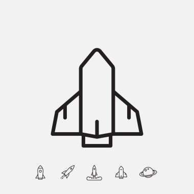 roket fırlatma simgesi vektör illüstrasyon tasarımı