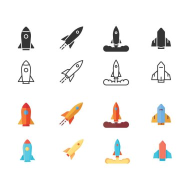 roket simgesi vektör illüstrasyon tasarımı