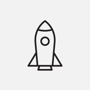 roket fırlatma simgesi vektör illüstrasyon tasarımı