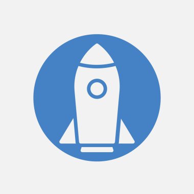 roket fırlatma simgesi vektör illüstrasyon tasarımı