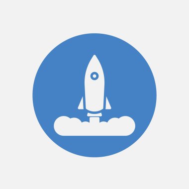 roket fırlatma simgesi vektör illüstrasyon tasarımı