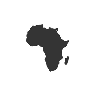 Afrika haritası ikon vektör illüstrasyon işareti