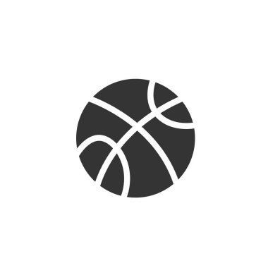 Basketbol topu ikonu vektör illüstrasyon işareti