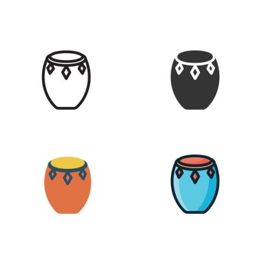 davul simgesi vektör illüstrasyon işareti