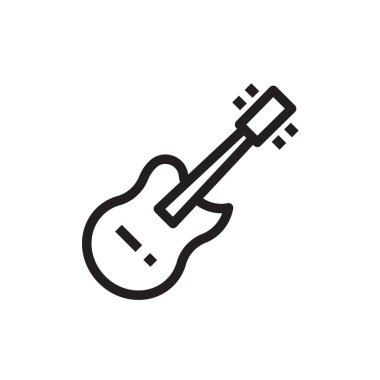 gitar simgesi vektör illüstrasyon işareti