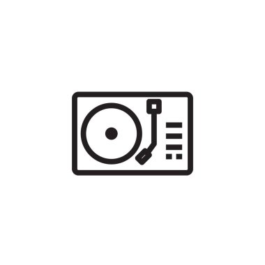 DJ karıştırıcı simgesi vektör illüstrasyon işareti