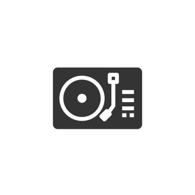 DJ karıştırıcı simgesi vektör illüstrasyon işareti