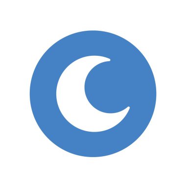 Ay ikonu vektör illüstrasyon işareti